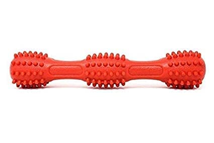 Dog Trust Dog Chew Squeaky Dumbbell Squeaky Chew Anti Bite Teething Toys For All Breeds Dogs & Puppies