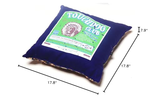 TOUCHDOG '70's Vintage-Tribal' Throwback Convertible Squared 2-in-1 Collapsible Pet Dog Cat House Bed Lounge, One Size, Midnight Blue, Sandalwood