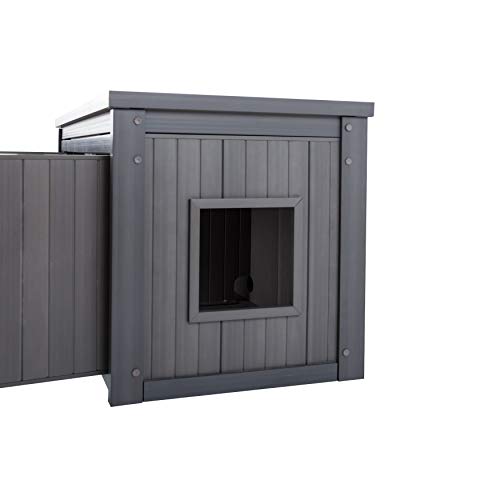Litterloo Bench, Litter Box Cover /Gray