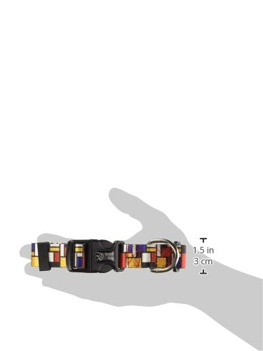 Dutch Dog Amsterdam Eco Friendly Mondrian Dog Collar, 15-20-Inch, Medium