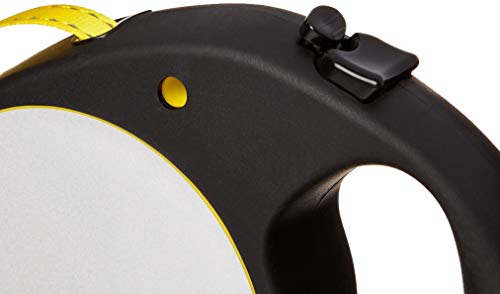 Doggo Reflective Retractable Dog Leash, 16' Long Reflective Belt, Large For Dogs Up To 110 Lbs., Neon Yellow With Reflective Accents