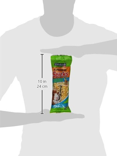 Vitakraft Crunch Sticks for Guinea Pigs - Chewable Treats with Grain & Honey, 1.25 oz (Pack of 2) - Supports Healthy Teeth
