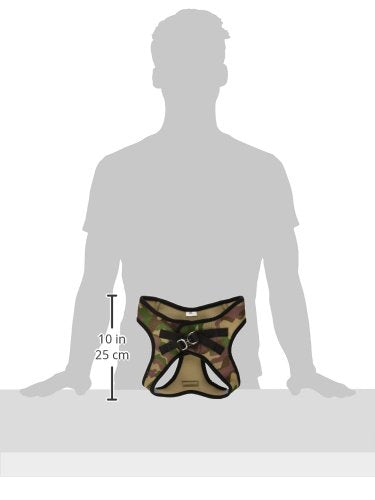 Voyager Step-In Air Dog Harness - All Weather Mesh, Reflective, No Pull Harness For Small, Medium Dogs, Cats - Secure With Hook & Loop Fastener, Buckle, Double D-Rings - Army/Black Trim, Xl