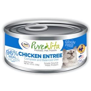 PureVita Grain Free Chicken & Chicken Liver Canned Cat Food 12/5.5oz