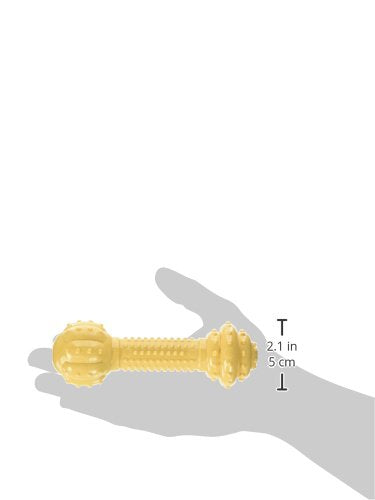 Nylabone Barbell Bone Power Chew Toy For Dogs, Dog Toys For Aggressive Chewers, Peanut Butter Flavor, Medium - Up To 35 Lbs, 1 Count