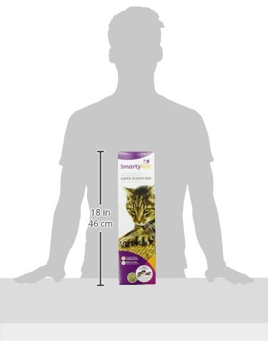 Smartykat Super Scratcher Corrugated Cat Scratcher, Catnip Infusion Technology - Brown, Single Wide