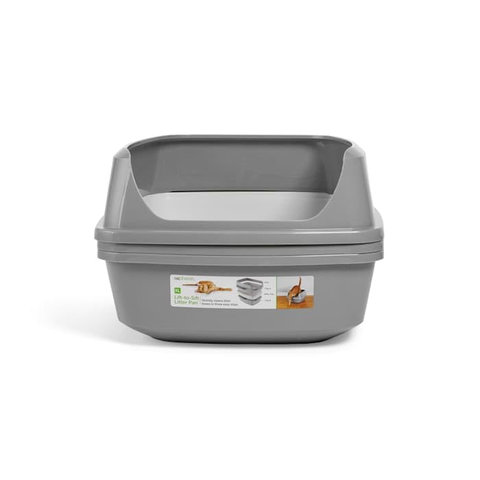 So Phresh Grey & White Lift-To-Sift Cat Litter Pan, 22.5' L X 17.25' W X 10.5' H