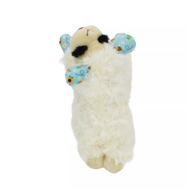 Multipet Mini Blue Bee Lamb Chop Plush Dog Toy - 6''