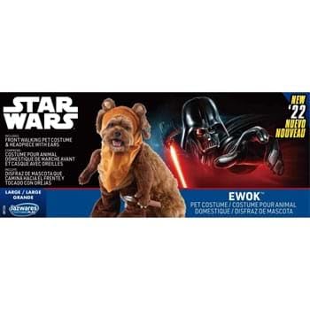 Jazwares Endor Ewok Pet Costume, L Size, Brown, Polyester, Model JWC1224LG
