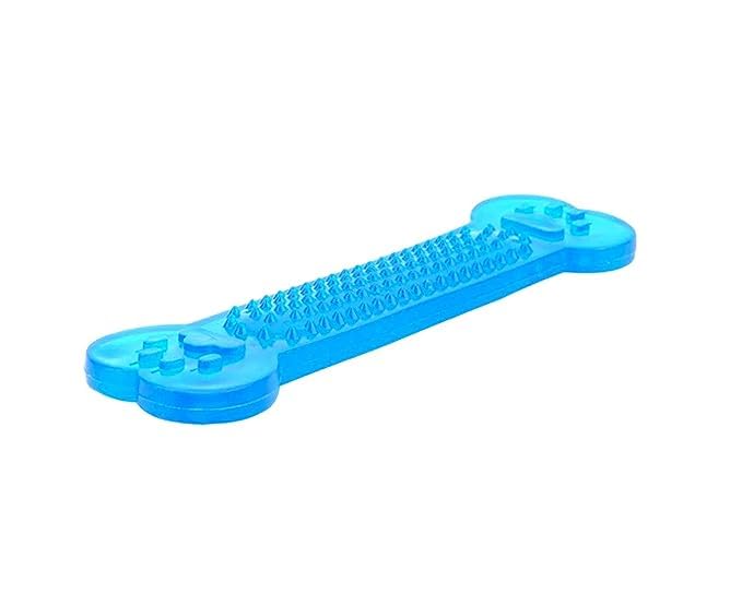 Pups&Pets Durable And NonToxic Natural Rubber Spike Chew Teething Bone Toy Ideal For Teeth Cleaning And Chewing Aggressive Chew