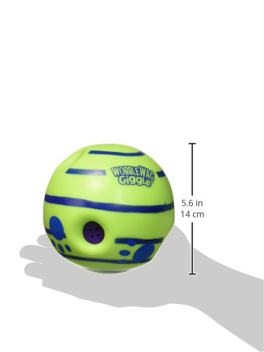 Wobble Wag Giggle Ball - Interactive Green Dog Toy with Fun Giggle Sounds for Playtime - As Seen On TV, One Size