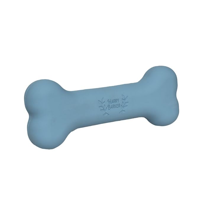 Harry Barker Rubber Balls And Rubber Chew Stick, Rubber Bone For Dogs - Medium Bone