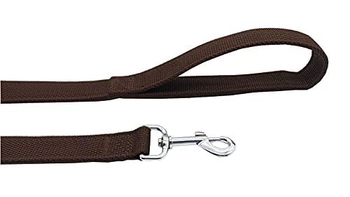 Strong Nylon Dog Leash - 1 X 2 Ft To 7 Ft Long, 1 Inch Wide For Medium And Large Dogs (Brown)