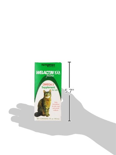 Nutramax Welactin Omega-3 Fish Oil Skin and Coat Health Supplement Liquid for Cats - 4 Ounce