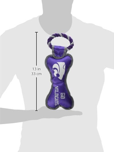 Pet Goods Manufacturing Bonerp-055 Ncaa Kansa State Wildcats Bone With Rope Dog Toy