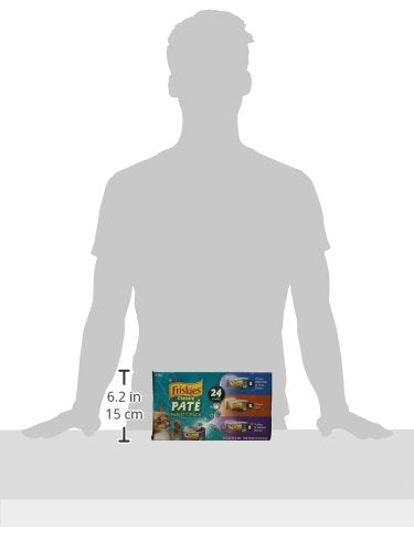 Friskies Wet Cat Food, Classic Pate Variety Pack, Ocean Whitefish and Tuna, Mixed Grill and Turkey and Giblets Dinner, (24) 5.5
