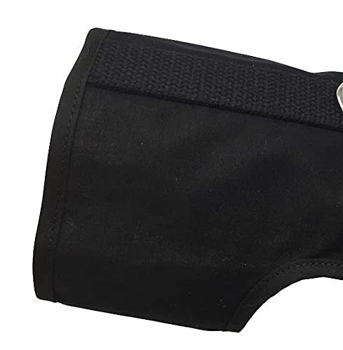 Kitty Holster Cat Harness - Cat Walking Harness, Secure & Comfortable, Ultra-Strong Hook-And-Loop, Soft Breathable Cotton, Made In Usa - Black, S/M