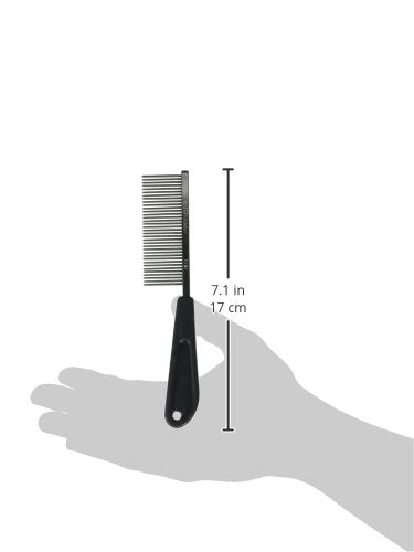 Resco Professional Anti-Static Dog, Cat, Pet Comb For Grooming, Steel Pins, Fine Tooth Spacing