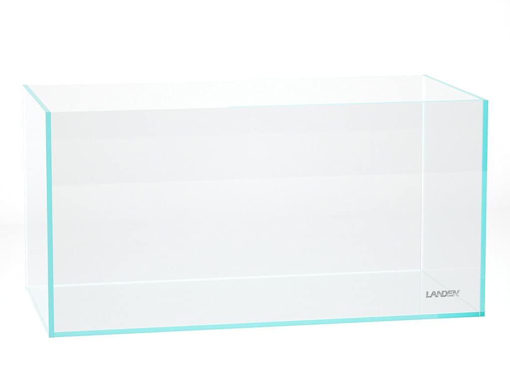 Landen 90P 44 Gallon Rimless Low Iron Aquarium Tank, W35.4 X D17.7    H17.7In (90Cm X 45Cm X 45Cm) 10Mm Thickness With Black Nan