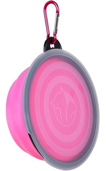 Kutkut Silicone Collapsible Dog Bowl,Portable And Foldable Pet Travel Bowls Collapsable Dog Water Feeding Bowls Dish For Dogs Ca