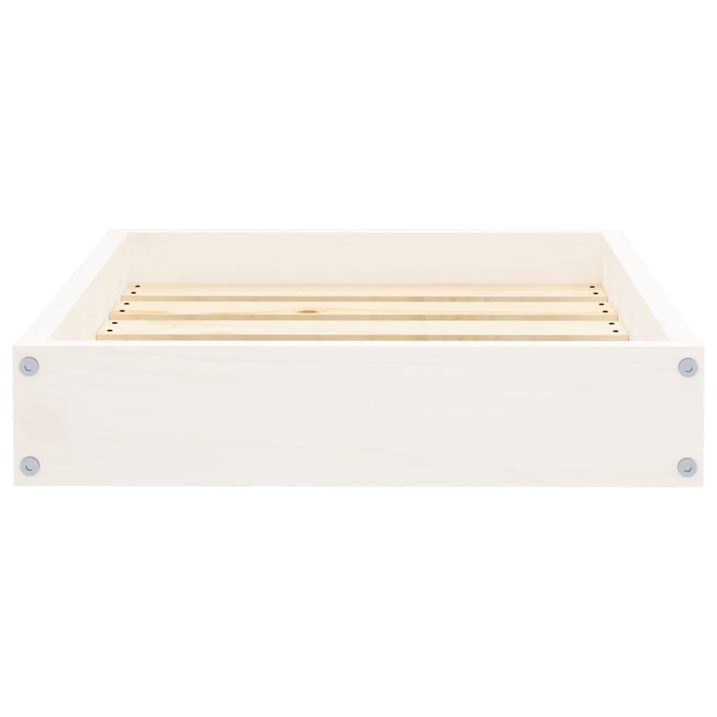 vidaXL Dog Bed in White - Solid Pinewood, Stable Frame, Easy Assembly, Minimalist Design, Comfortable Pet Sofa, Suitable for Indoor and Outdoor Use