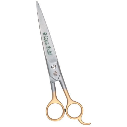 Dubl Duck Stainless Steel 8.5-Inch Ultra Gold Straight Shear, Model DD60088, Small Pet Grooming Tool
