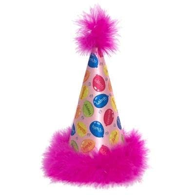 Huxley & Kent Pet Party Hat - Pink Party Time (Small) - Birthday Hat For Dogs And Cats - Adjustable Strap For Comfort And Stabil