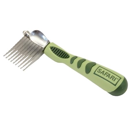 Coastal Pet Safari Dog De-Matting Comb - Serrated Stainless Steel Grooming Tool For Dogs With Medium To Long Hair - Keeps Coats Smooth & Soft - One Size