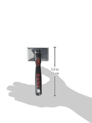 Paw Brothers Soft Flat Slicker Brush With Coated Pin Tips, Mini/Small