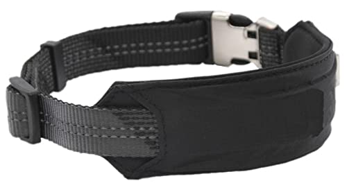 Pet Life Geo-Prene Shock Absorbing Neoprene Reflective Dog Leash And Collar, Md, Black