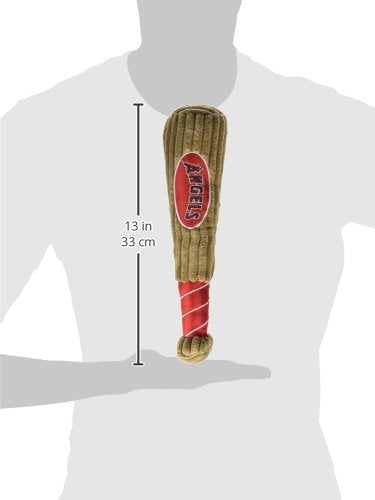 Mlb La Lakers Baseball Bat Toy For Dogs & Cats. Soft Corduroy Plush Dog Toy With Inner Squeaker, Mlb Chew Toys For Dogs Or Cats.