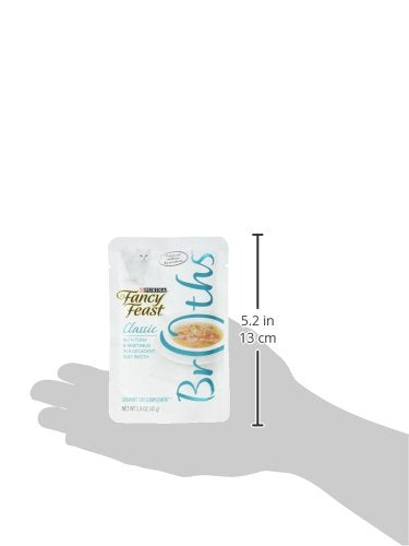 Purina Fancy Feast Lickable Wet Cat Food Broth Topper Classic Complement Tuna and Vegetable - (16) 1.4 oz. Pouches