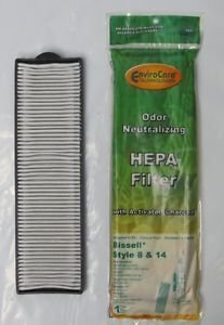 Envirocare Premium Replacement Vacuum Cleaner Post Motor Hepa Filter Designed To Fit Bissell Style 8 & 14 Uprights 2 Filters