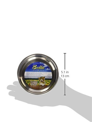 Bella Blue Fish Bones Stainless Steel 1 Cups Pet Bowl For Cat