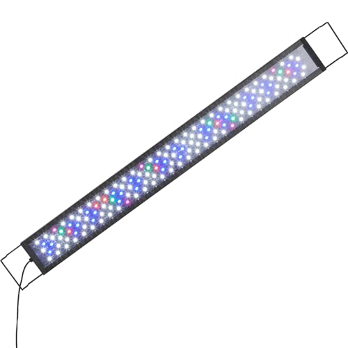 VEVOR Aquarium Light, 22W Full Spectrum Fish Tank Light with 5 Levels Adjustable Brightness, Adjustable Timer and Power-Off Memo