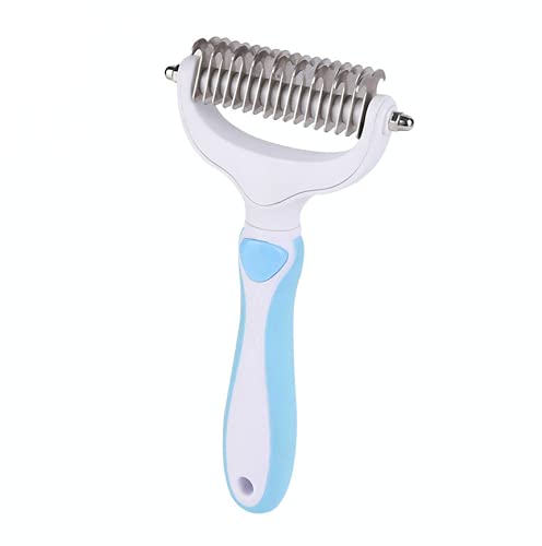 Petvogue Pet Grooming Rake Brush  Double Sided Shedding And Dematting Undercoat Comb For Dogs And Cats, Extra Wide And Gently R