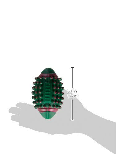Boss Pet Vinyl Spiked Football Dog Toy - 4" with Squeaker, Durable Plastic, Model 52984, Perfect for Playtime