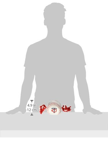 Mlb Minnesota Twins Baseball Rope Toy For Dogs & Cats. Tough Nylon, Sporty Baseball Design, Heavy-Duty Ropes With Inner Squeaker