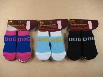 Pet Life Dog Socks Pink and Blue Med/Lg