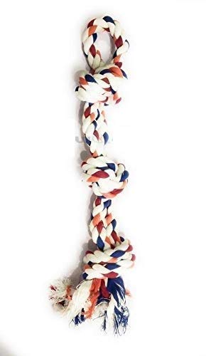 Madhabi Knotted Cotton Chew Dog Toy For Dogs & Puppies  Durable Teeth Cleaning, Training & Interactive Play Toy