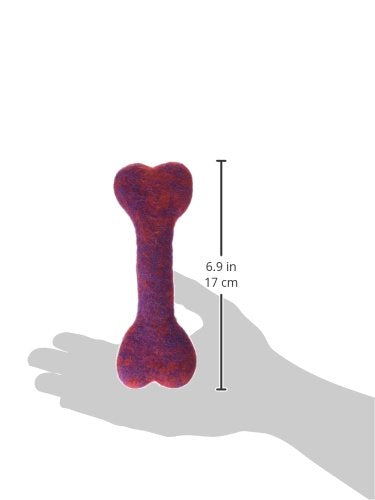 One Pet Planet Wool Dog Toy, 6.5-Inch, Red