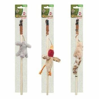 Ethical Pets Bulk Buy (3-Pack) Skinneeez Forest Friends Wand For Cats 12 Inch Rabbit, Duck Or Chipmunk 2727