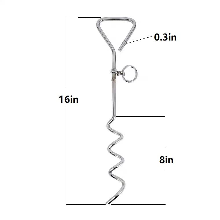 Dog Yard Stake, Safe Working Load 120Lbs, Dog Anchor For Play Ground, Gardon, Home Yard, Park And Camping Use. (2 Stakes)