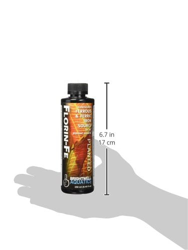 Brightwell Aquatics Florin Fe - Bioavailable Ferrous & Ferric Iron Source for Planted Aquariums 250-ml