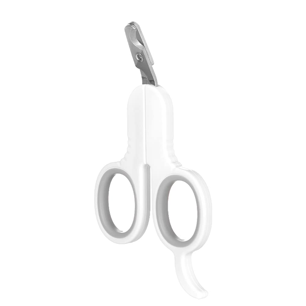 Qiyadin Cat Nail Clippers With Tilted Blade For Small Animals, Pet Nail Clippers & Claw Trimmer For Home Grooming Kit, Professional Grooming Tool For Bunny Rabbit Puppy Kitten (Grey)
