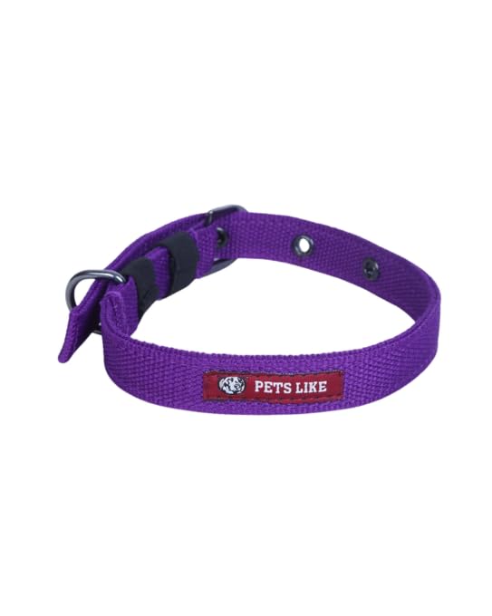 Pets Like Dog Polyester Collar Purple(32Mm)