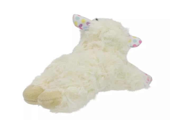 Multipet Lamb Chop Mini Spring Chick Polka Dot Dog Toy - 6''