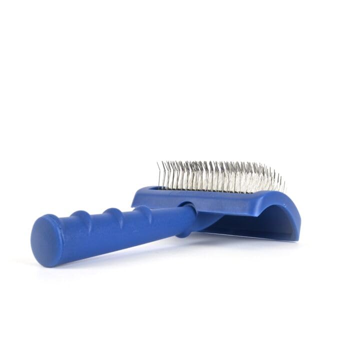 Show Tech Tuffer Than Tangles Slicker Brush For Dog Grooming With Long, Firm Pins, Medium Size, Perfect For Doodle Breeds, Angled Pins For Dematting, Remove Undercoat, Comfort Grip Handle