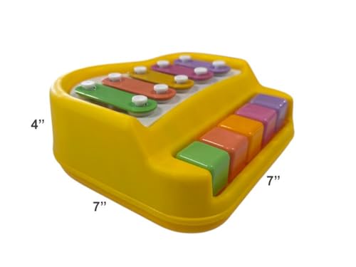 Small Piano For Dogs Pigs Rabbits Cats Or Other Small Animals Musical Chimes To Earn A Treat Enrichment Toy (Yellow)
