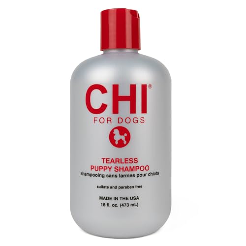 Chi Tearless Puppy Shampoo For Dogs, 16 Oz | Best Gentle Tearless Puppy Shampoo | Sulfate & Paraben Free, Ph Balanced For Dogs, Made In The Usa